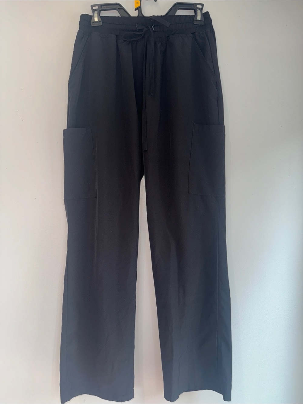 GT Performance Women's Black Drawstring Scrub Medical Uniform Pants Cargo